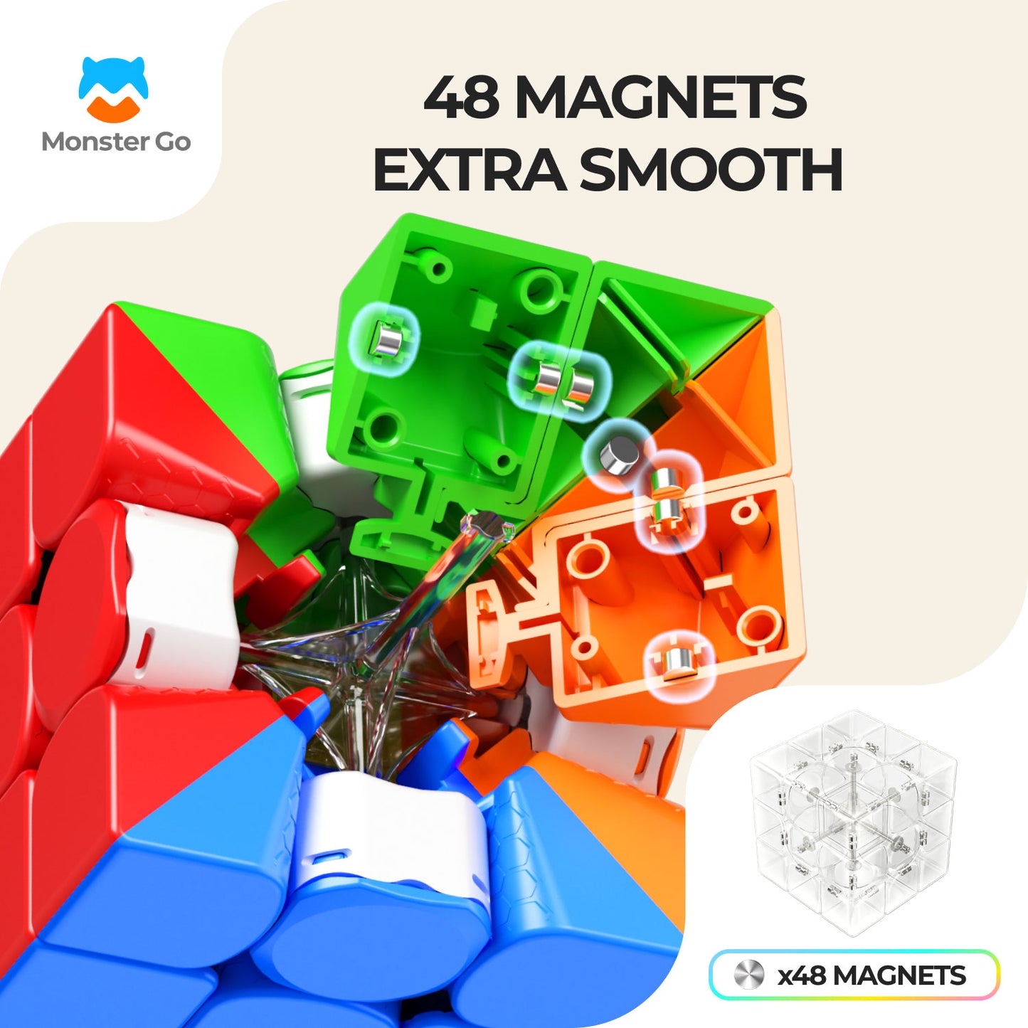 Monster Go Magnetic 3x3 Cube